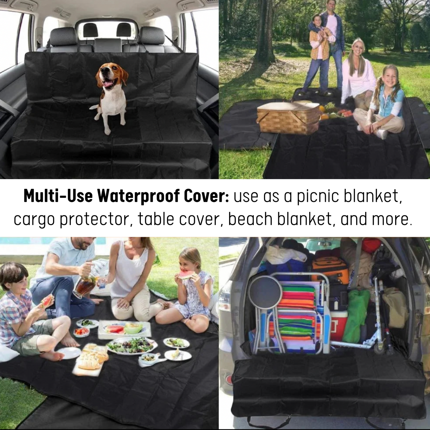 Waterproof Dog Car Seat Cover for Travel, Durable Protector Mat for Car, Truck, or SUV